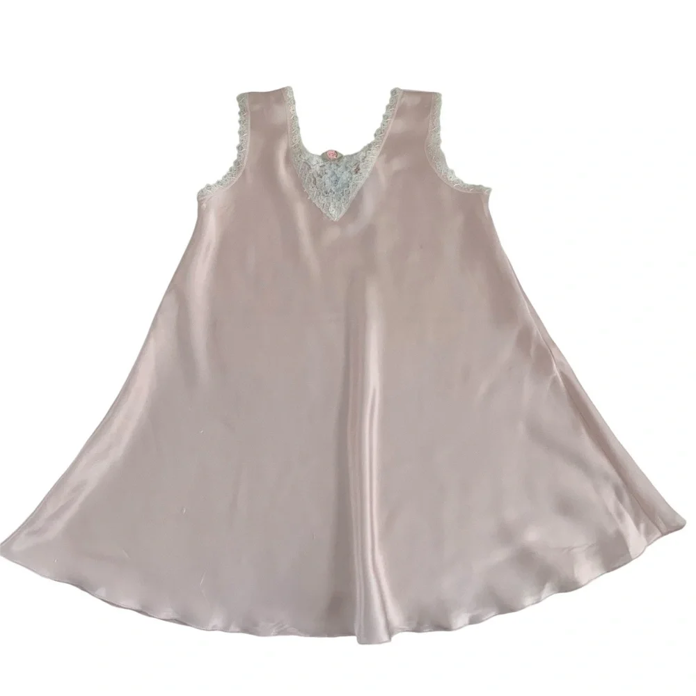 070–FROU FROU PINK NIGHTY SZ 5 LACE TRIM